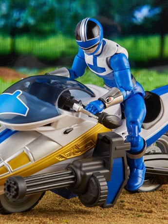 Hasbro Power Rangers Time Force Lightning Collection Deluxe Blue Ranger and Vector Cycle Set