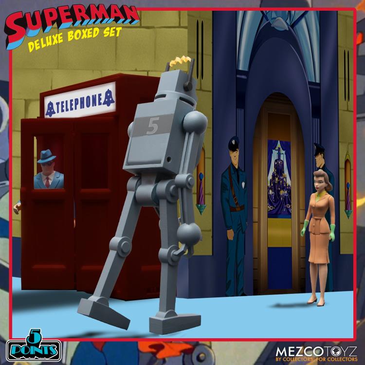 Mezco Toyz Superman: The Mechanical Monsters (1941) 5 Points Deluxe Boxed Set, 3.75-Inch - View 10