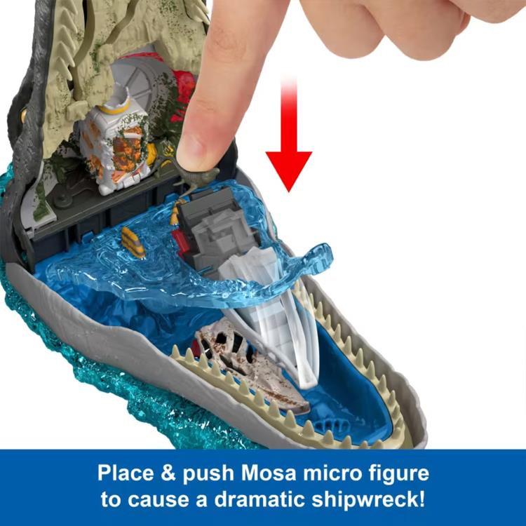 Mattel Jurassic World Rebirth Micro Adventures Mosasaurus Playset - View 6
