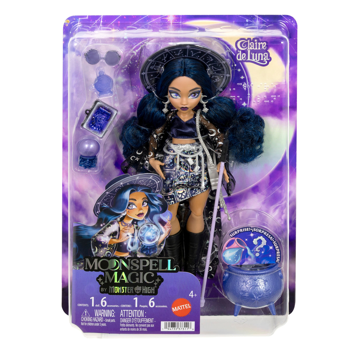 Mattel Monster High Moonspell Magic Claire De Luna 11.24-Inch Doll - View 8