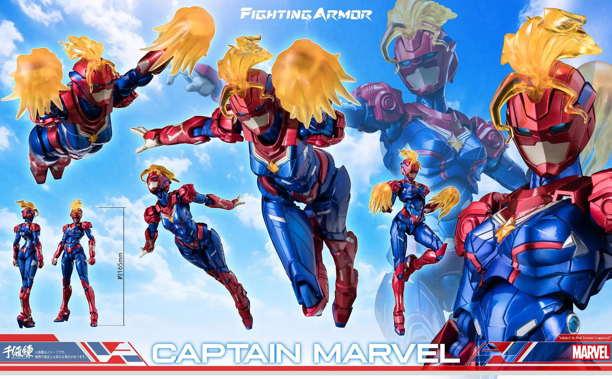 Sentinel Marvel Fighting Armor Captain Marvel Action Figure, 6.5-Inch - View 11