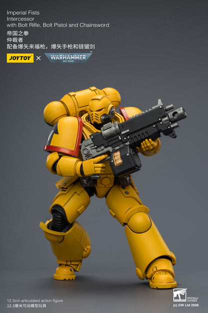 JoyToy Warhammer 40,000 Imperial Fists Intercessor 1/18 Scale Plastic Action Figure - View 9