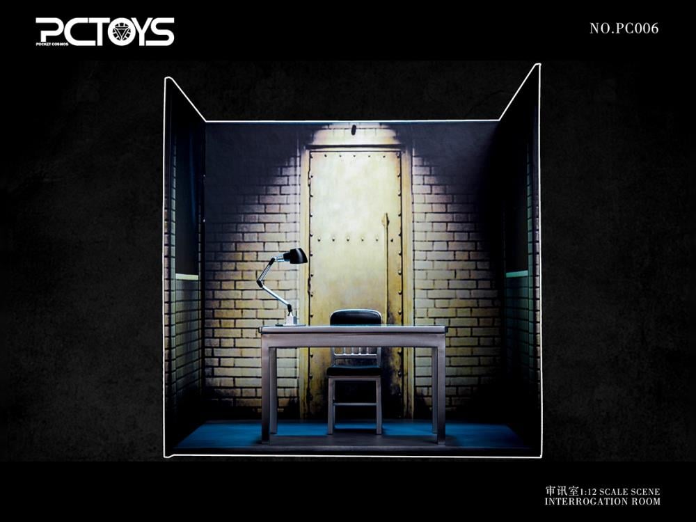 PCToys Interrogation Scene Table & Chair 1/12 Scale Accessory Set (7.87-Inch) - View 3