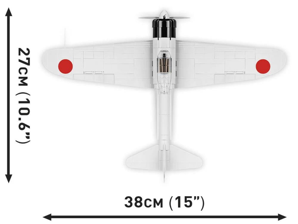 COBI Mitsubishi Historical Collection WWII A6M2 "Zero-Sen" 1/32 Scale Building Block Set - View 6