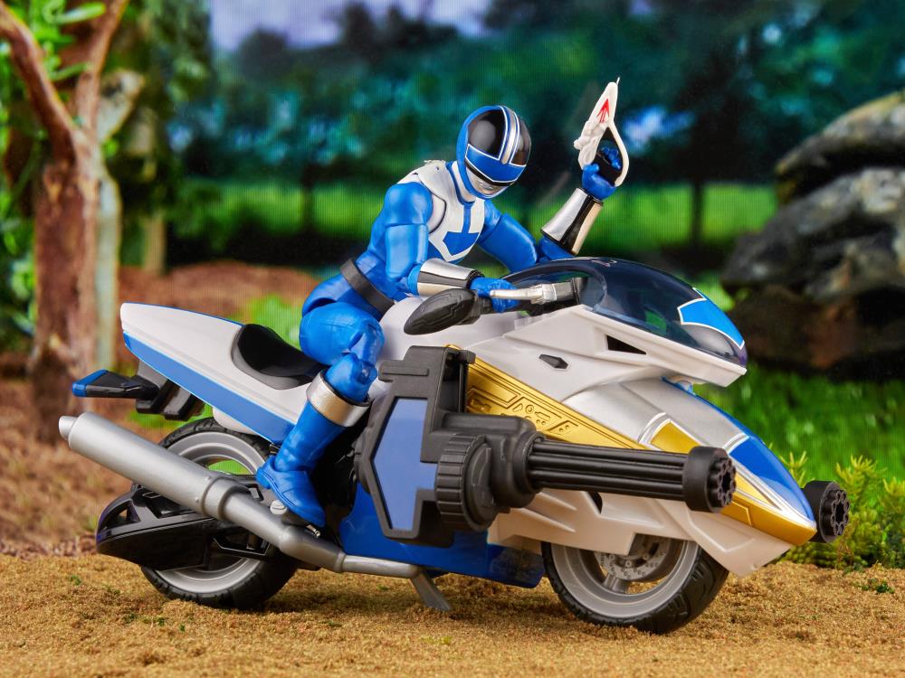 Hasbro Power Rangers Time Force Lightning Collection Deluxe Blue Ranger and Vector Cycle Set - View 15