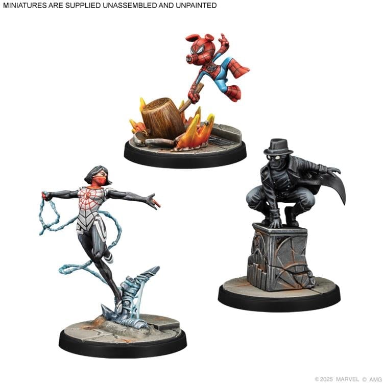 Atomic Mass Games Marvel: Crisis Protocol Silk, Spider-Ham & Spider-Man Noir Pack Miniatures - View 5