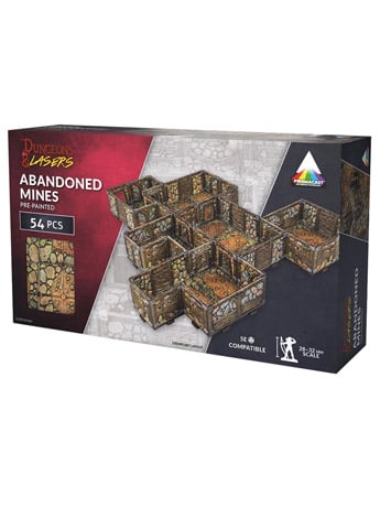 Archon Studios Dungeons & Lasers Abandoned Mines Pre-Painted Plastic Miniatures Set