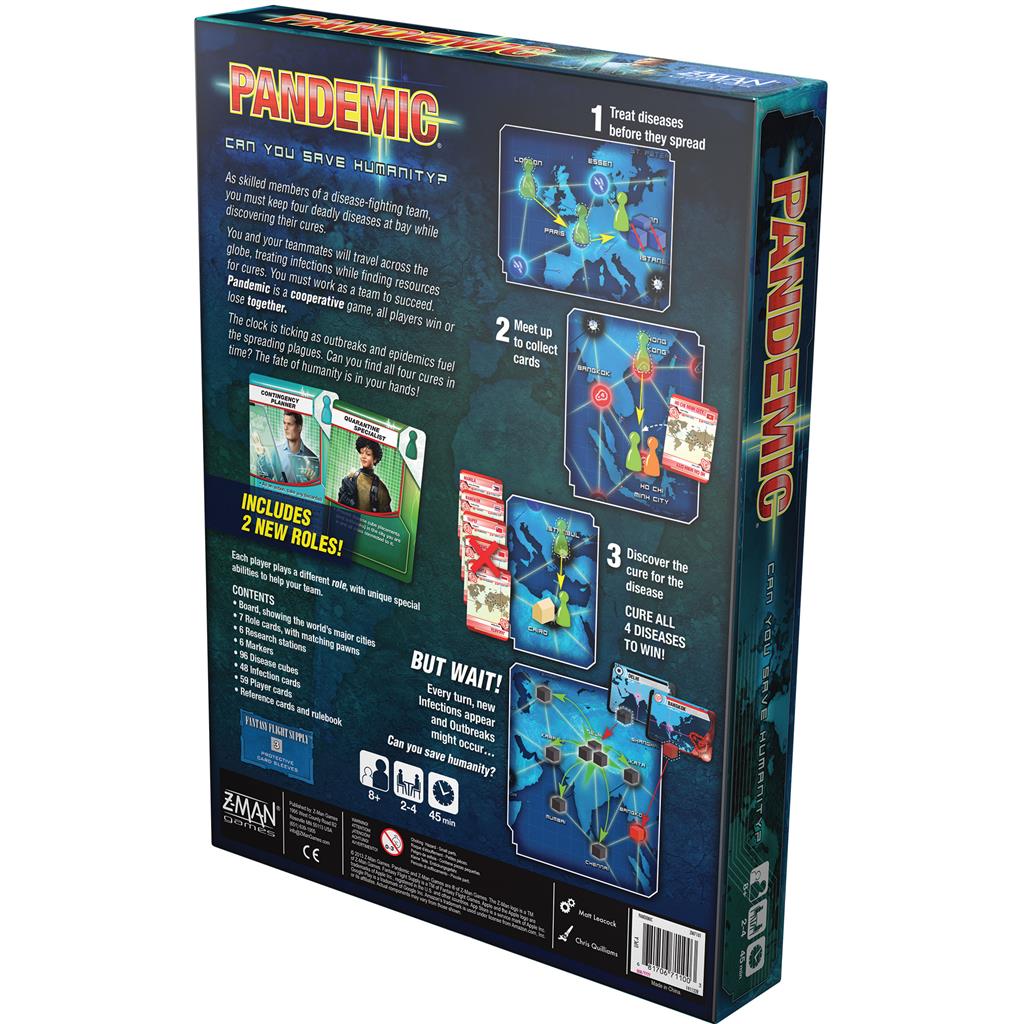 Z-Man Games Pandemic Cooperative Strategy Board Game - View 3