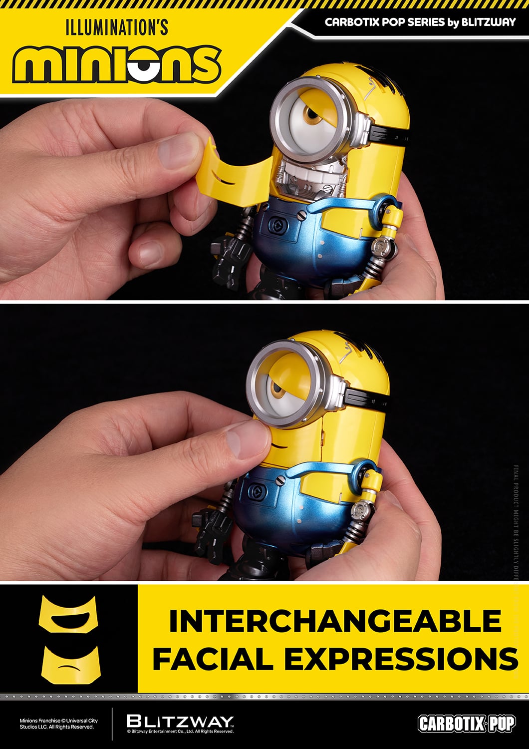 Blitzway Minions Carbotix Pop Bob, Stuart & Kevin Deluxe Ver. Action Figure Three-Pack - View 20