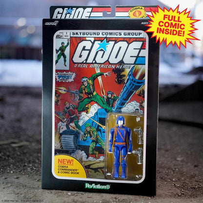 Super7 G.I. Joe ReAction+ Comic Collector Series Cobra Commander Action Figure and Comic Set - View 8
