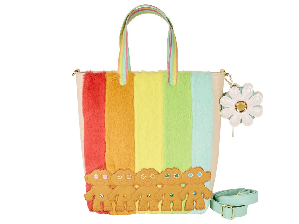 Loungefly Trolls Classic Good Luck Trolls Plush Glitter Tote Bag 17-Inch - View 2