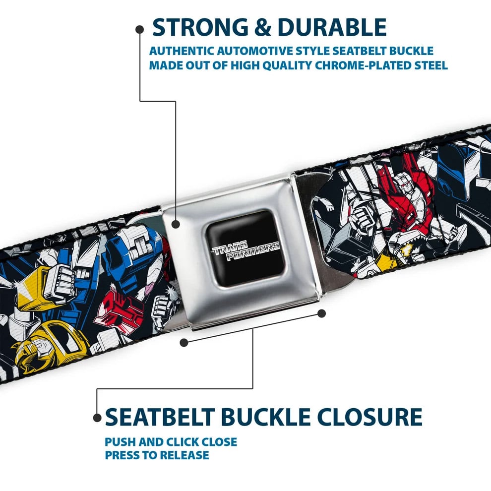 Buckle-Down Inc Transformers Character Collage Seatbelt Belt 1.5-Inch Wide - View 7