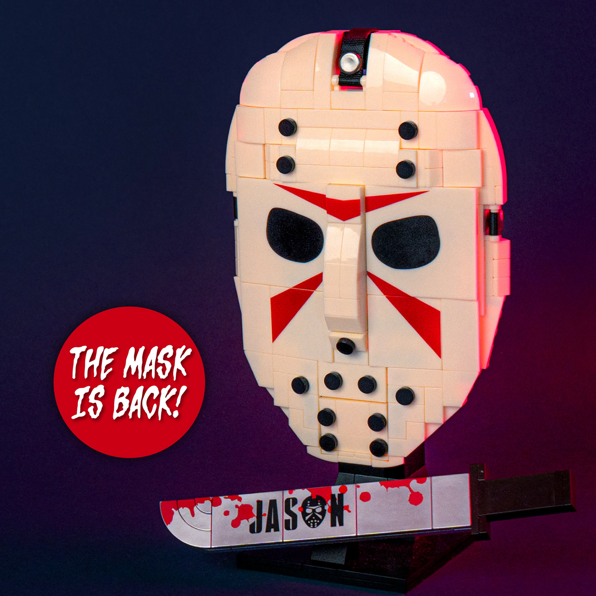 Brickcraft Jason Universe Jason's Mask 45th Anniversary Brick Building Set (9.2-Inch) - View 3