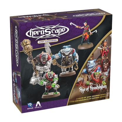 Renegade Game Studios Heroscape Crimson Widow and Dreadnoughts of Caraway Cavern Army Expansion Unpainted - View 7