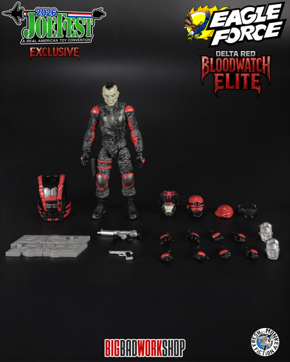 BigBadWorkShop Fresh Monkey Fiction Operation: Monster Force Delta Red Bloodwatch Elite 1/18 Scale JoeFest 2026 Exclusive Action Figure - View 9