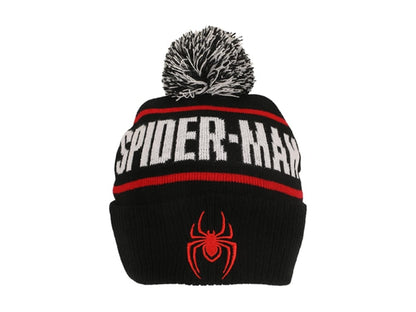 Bioworld Marvel Spider-Man Logo Black Cuff Beanie Hat in Acrylic - View 2