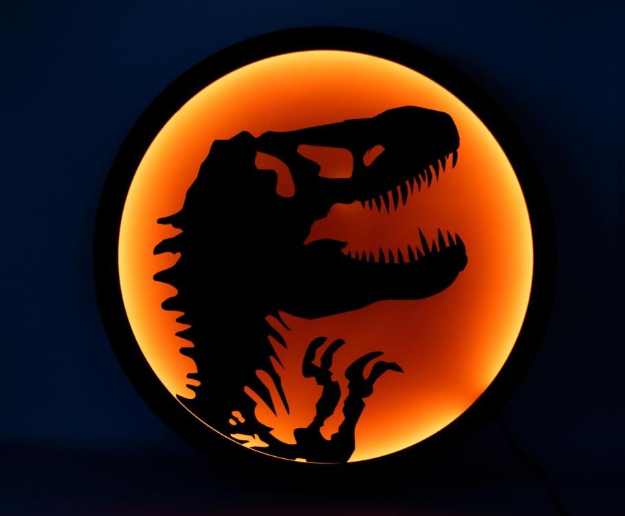 Ukonic Jurassic Park Back Lit T-Rex Logo LED Light (13-Inch) - View 7