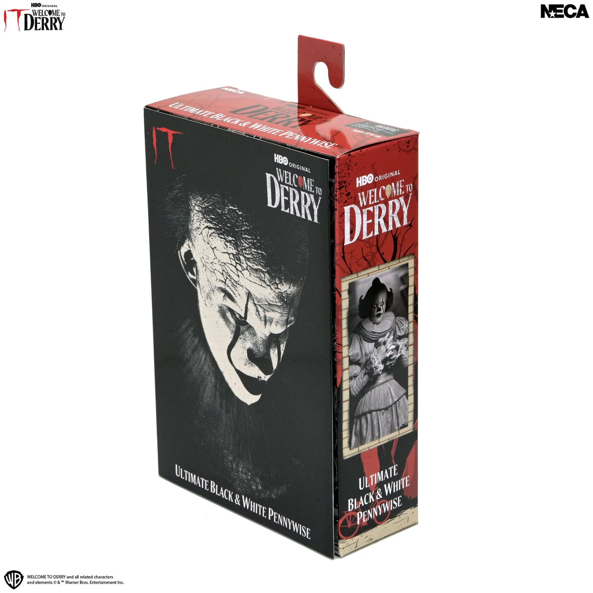 NECA IT: Welcome to Derry Ultimate Pennywise Action Figure (Black and White Ver.) - View 15