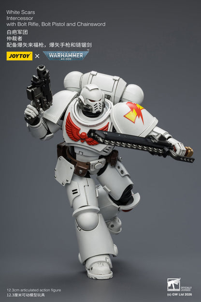 JoyToy Warhammer 40,000 White Scars Intercessor 1/18 Scale Plastic Action Figure 4.8-Inch - View 11