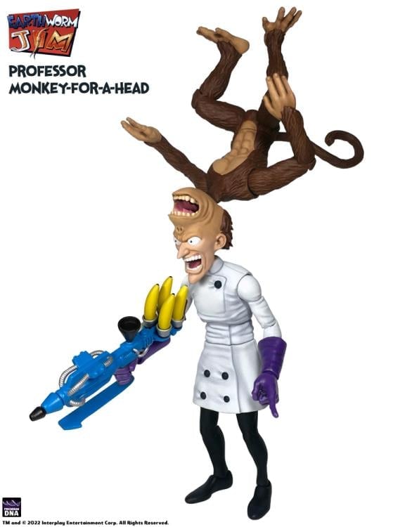 Premium DNA Earthworm Jim Professor Monkey-For-A Head 1/12 Scale Figure - View 5