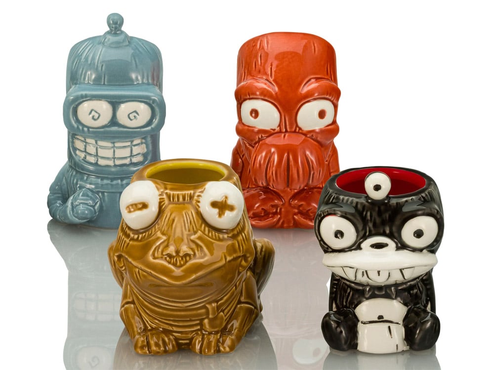 Beeline Creative Futurama Geeki Tikis Mini Muglets 4-Pack Ceramic Mugs - View 2