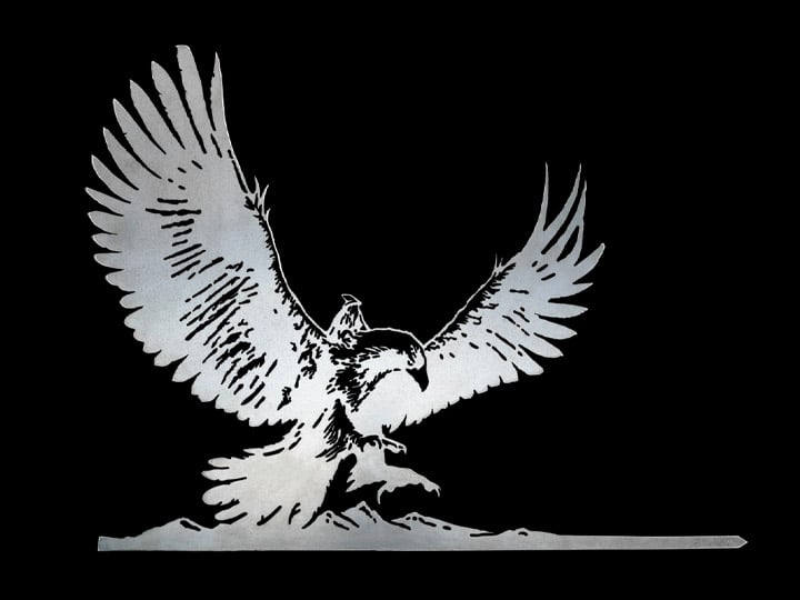 Weta Workshop Metalbird The Lord of the Rings Gandalf on Gwaihir Metal Tree Sign - View 2