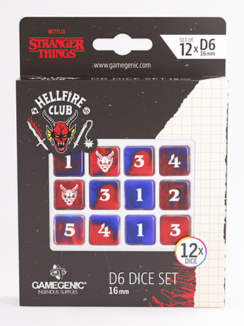 Gamegenic Stranger Things Hellfire Club D6 Resin Dice Set