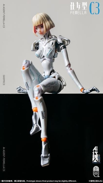 GUKE AI Agent Femella C3 Solid Color Edition 1/12 Scale 7-Inch Action Figure - View 19
