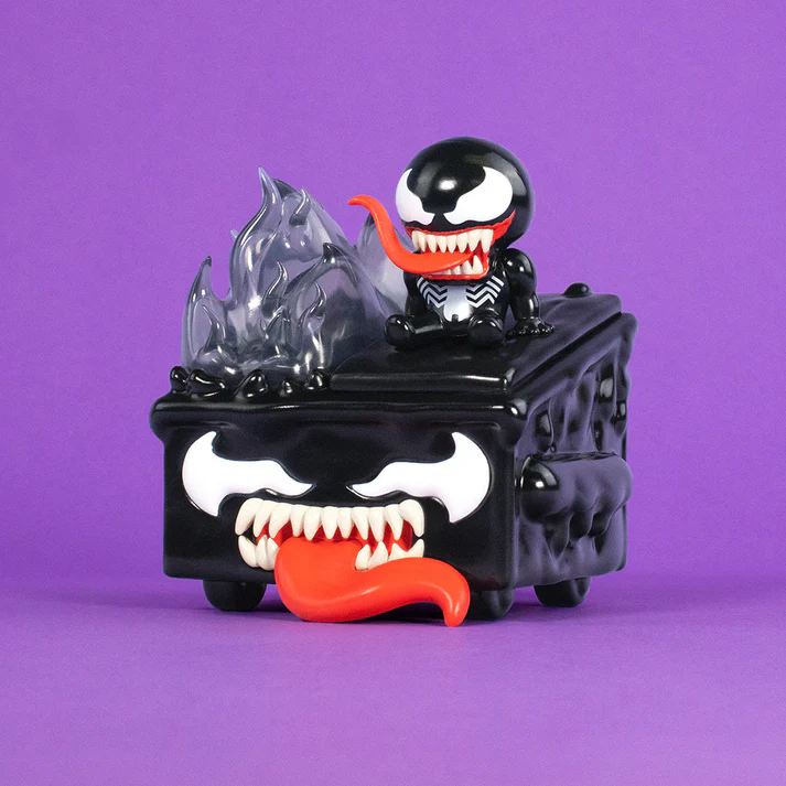 100% Soft Marvel Venom Dumpster Fire 3.5-Inch Vinyl Figure - View 3