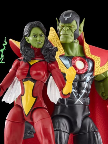 Hasbro Marvel Legends The Avengers 60th Anniversary Skrull Queen and Super Skrull Action Figure Two-Pack
