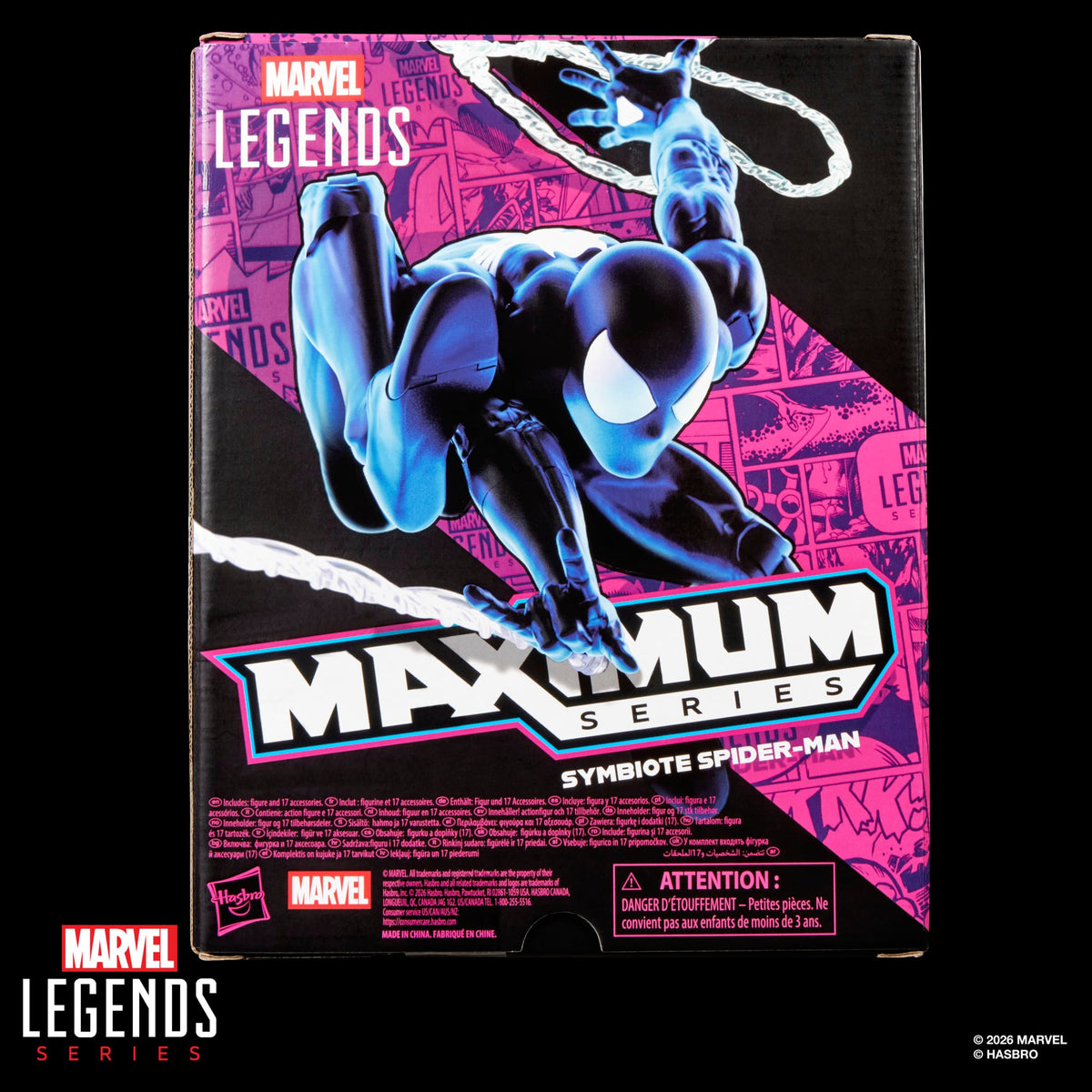 Hasbro Marvel Legends Maximum Series Spider-Man (Symbiote) Action Figure - View 15