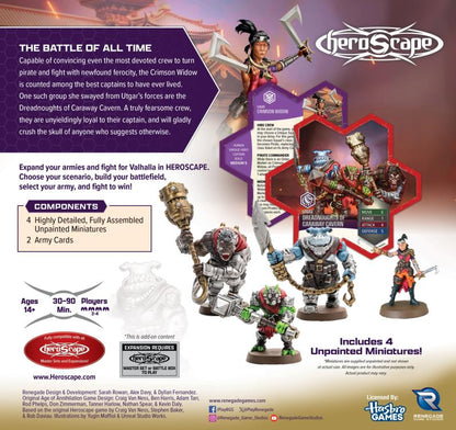 Renegade Game Studios Heroscape Crimson Widow and Dreadnoughts of Caraway Cavern Army Expansion Unpainted - View 8