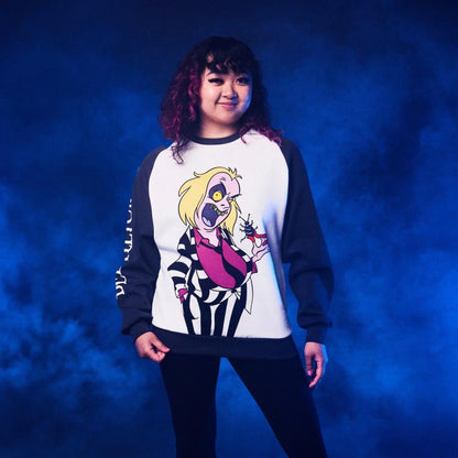 Cakeworthy Beetlejuice Retro Raglan Sweater Collectible - View 3