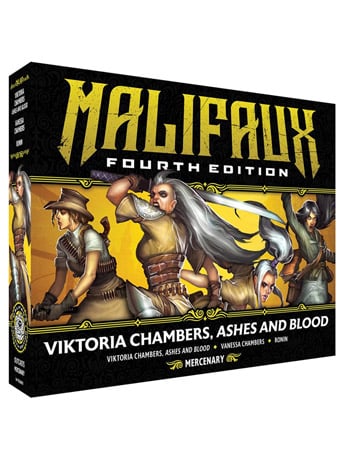 Wyrd Games Malifaux Fourth Edition Viktoria Chambers, Ashes and Blood Miniatures Set