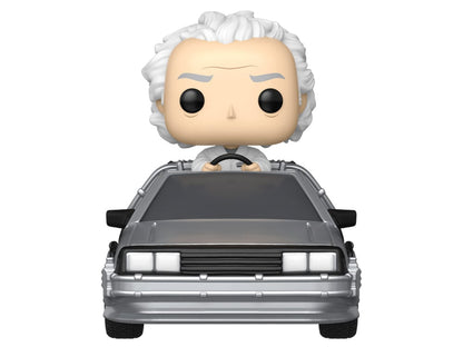 Funko Pop! Rides Back to the Future 40th Anniversary #133 Deluxe Doc with Time Machine Vinyl Figure - View 2