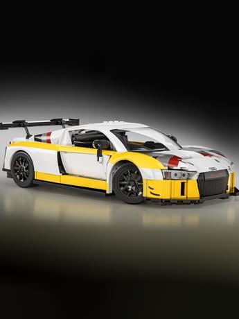 Hot Wheels Elite Series Mattel Brick Shop '15 Audi R8 LMS 1/16 Scale Building Set