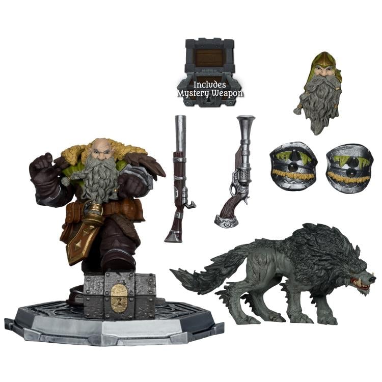 McFarlane Toys World of Warcraft Dwarf Hunter Beast Master and Marksman 1/12 Scale Figure - View 9