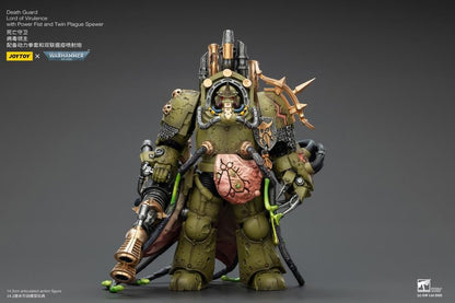 JoyToy Warhammer 40,000 Death Guard Lord of Virulence with Power Fist and Twin Plague Spewer 1/18 Scale Action Figure - View 4