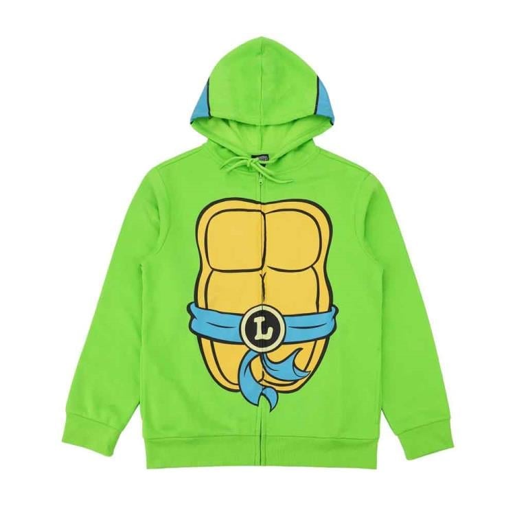 Bioworld Teenage Mutant Ninja Turtles Leonardo Cosplay Zip-Up Hoodie, Polyester - View 8