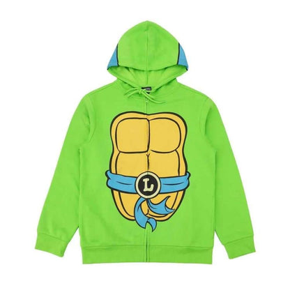 Bioworld Teenage Mutant Ninja Turtles Leonardo Cosplay Zip-Up Hoodie, Polyester - View 8