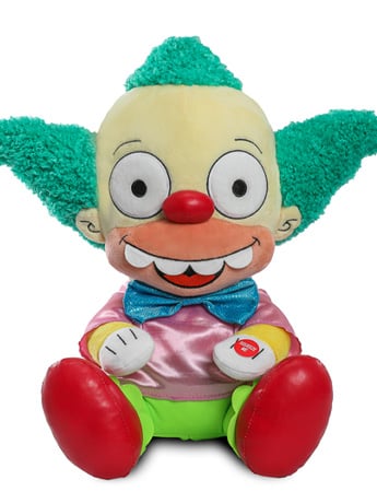 Kidrobot The Simpsons Krusty the Clown 13-Inch Plush with Sound