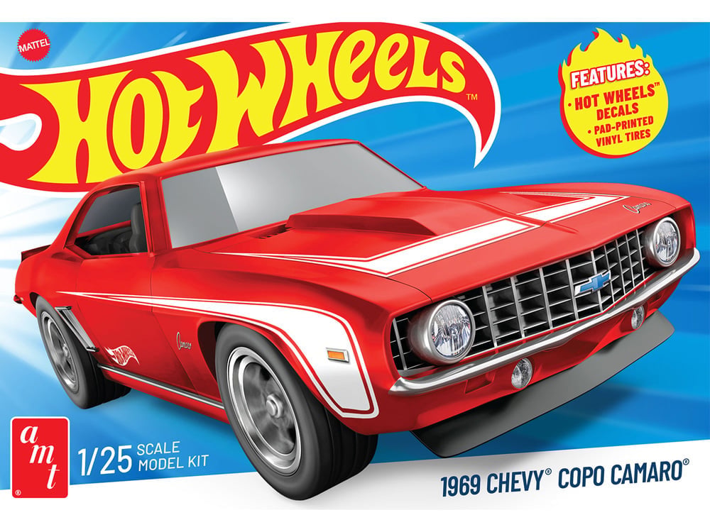 AMT Hot Wheels 1969 Chevy COPO Camaro 1/25 Scale Plastic Model Kit - View 2
