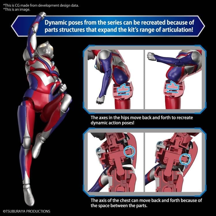 Bandai Figure-rise Standard Ultraman Tiga (Multi Type) Plastic Model Kit - View 14