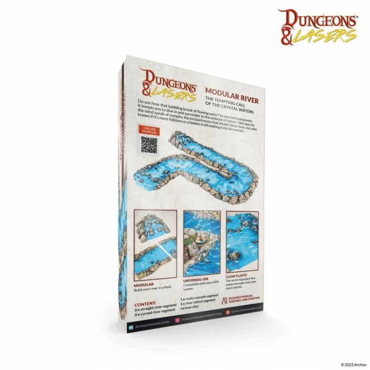Archon Studios Dungeons & Lasers Modular River Plastic Miniatures Set - View 4