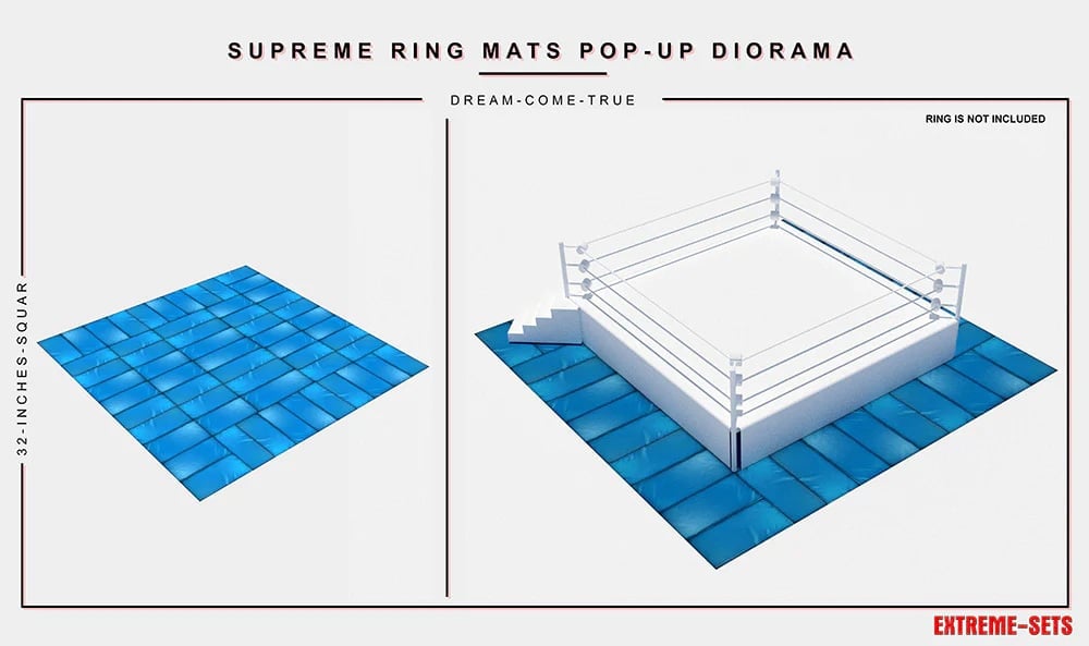 Extreme-Sets Supreme Ring Mat 1/12 Scale Cardboard Pop-Up Diorama Three-Pack - View 4