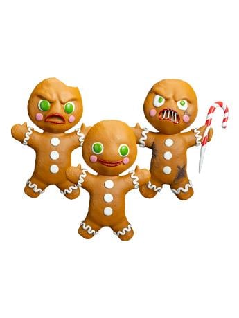 Trick or Treat Studios Krampus Gingerbread Men Prop Three-Pack, 7-Inch Latex