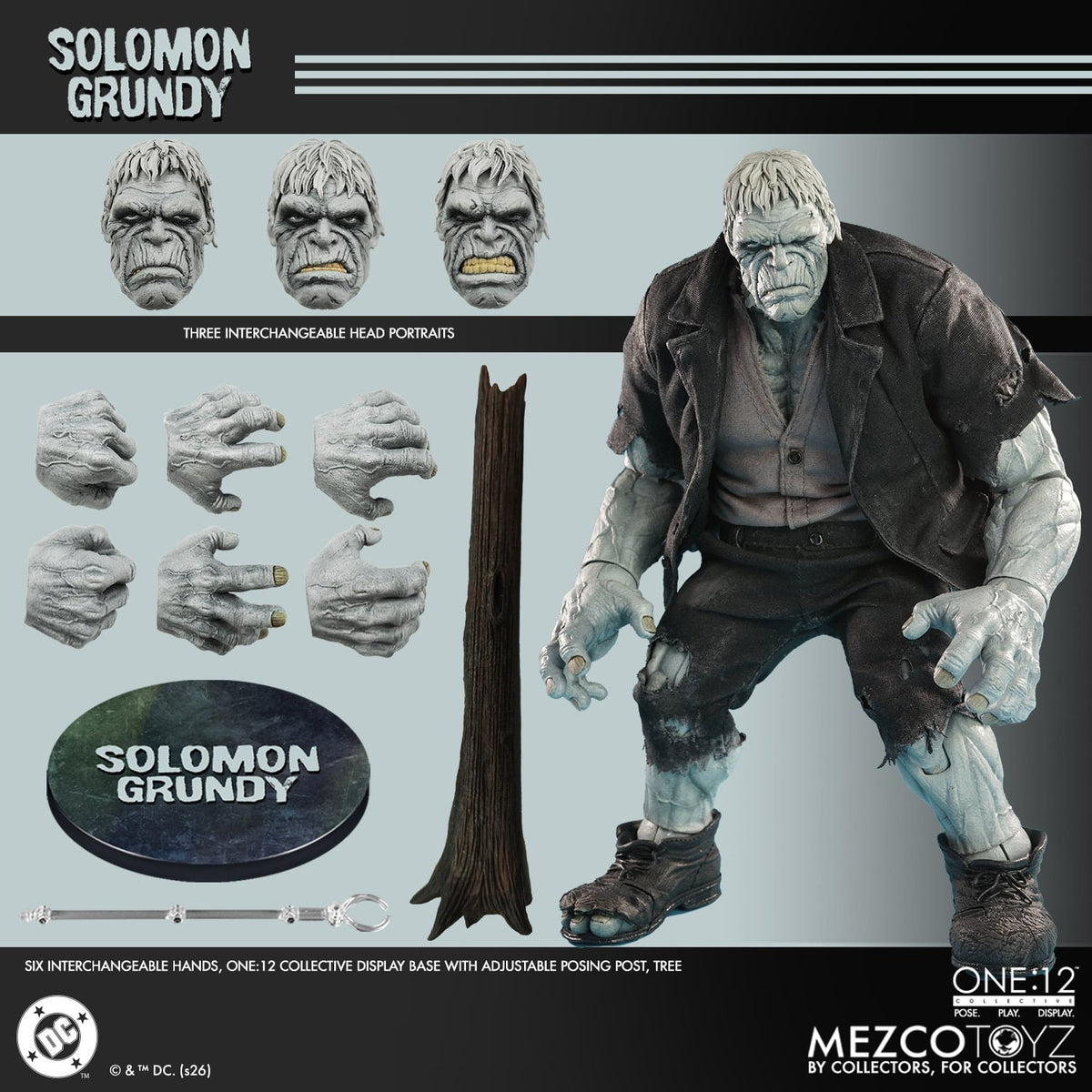 Mezco Toyz One:12 Collective DC Comics Solomon Grundy 1/12 Scale Action Figure - View 13