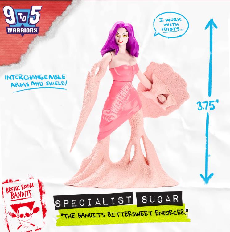 9 to 5 Warriors Specialist Sugar 3.75-Inch Plastic Figure - View 3