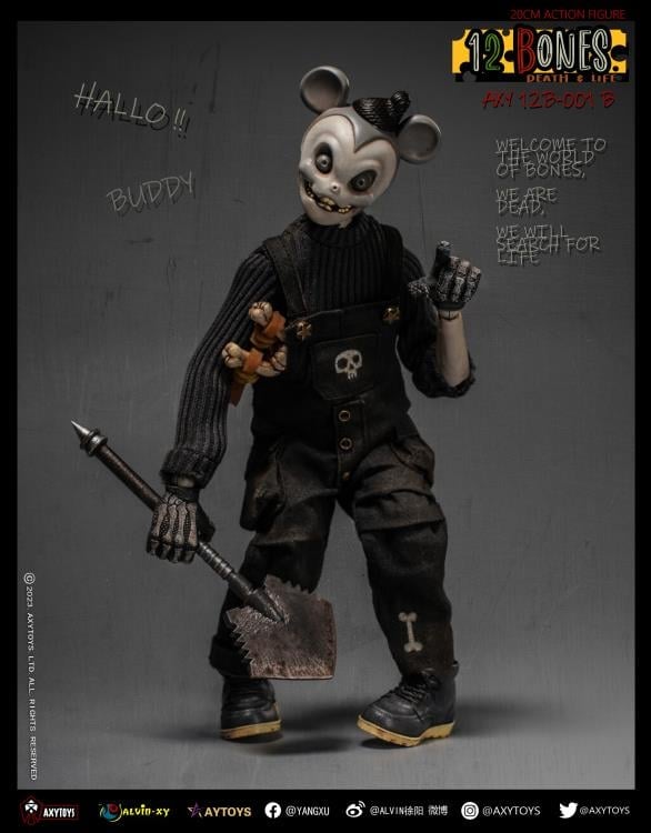 AxyToys 12 Bones Mouse (1B) 8-Inch Plastic Action Figure - View 3