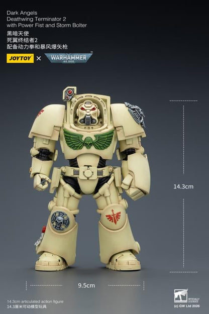 JoyToy Warhammer 40,000 Dark Angels Deathwing Terminator (Ver. 2) with Power Fist and Storm Bolter 1/18 Scale Action Figure - View 13